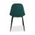   Milano fémvázas beltéri étkezőszék zöld bársony színben