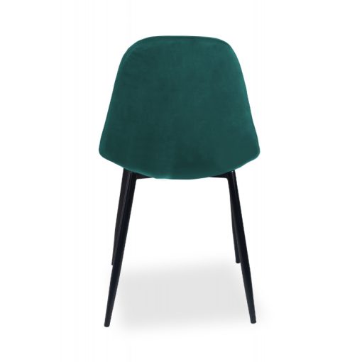 Milano fémvázas beltéri étkezőszék zöld bársony színben