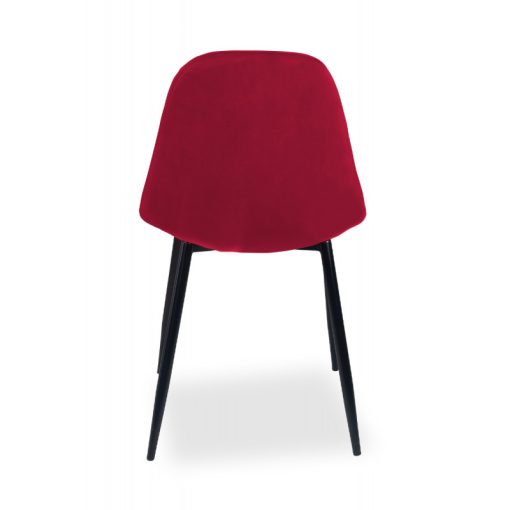 Milano fémvázas beltéri étkezőszék bordó színben