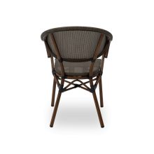 Camillo kézzel font kültéri éttermi szék - sötétbarna