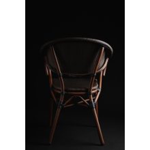 Camillo kézzel font kültéri éttermi szék - sötétbarna