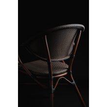 Camillo kézzel font kültéri éttermi szék - sötétbarna