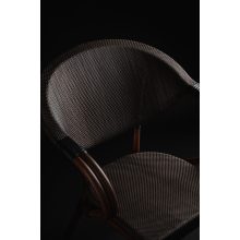 Camillo kézzel font kültéri éttermi szék - sötétbarna