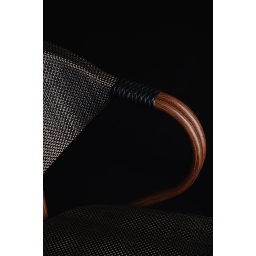 Camillo kézzel font kültéri éttermi szék - sötétbarna