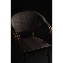 Camillo kézzel font kültéri éttermi szék - sötétbarna