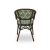   Camillo kézzel font kültéri éttermi szék sötétzöld színben
