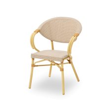 Camillo kézzel font kültéri éttermi szék sötétzöld színben