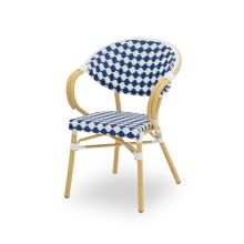 Camillo kézzel font kültéri éttermi szék sötétzöld színben