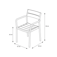 Capri Arm 55 szék - Szürke