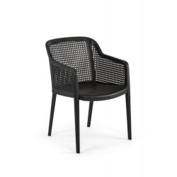 M - Carlo kültéri szék - fekete színben