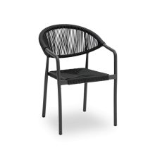 Cesare kézzel font kültéri szék - Antracit