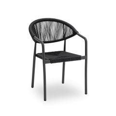 Cesare kézzel font kültéri szék - Antracit