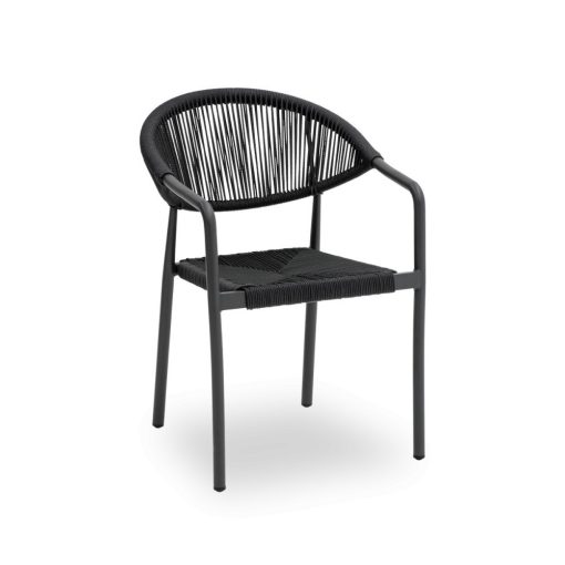 Cesare kézzel font kültéri szék - Antracit