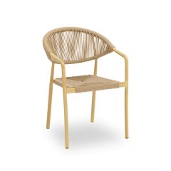 Cesare kézzel font kültéri szék - Bézs