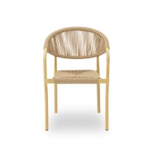 Cesare kézzel font kültéri szék - Bézs