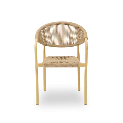 Cesare kézzel font kültéri szék - Bézs