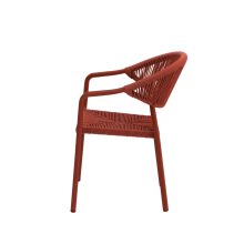 Cesare kézzel font kültéri szék - Piros