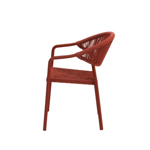Cesare kézzel font kültéri szék - Piros