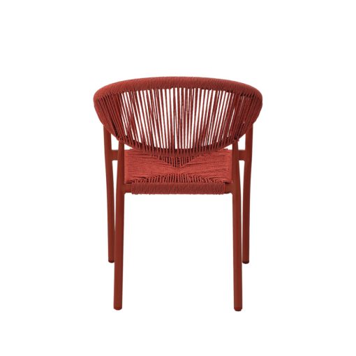 Cesare kézzel font kültéri szék - Piros