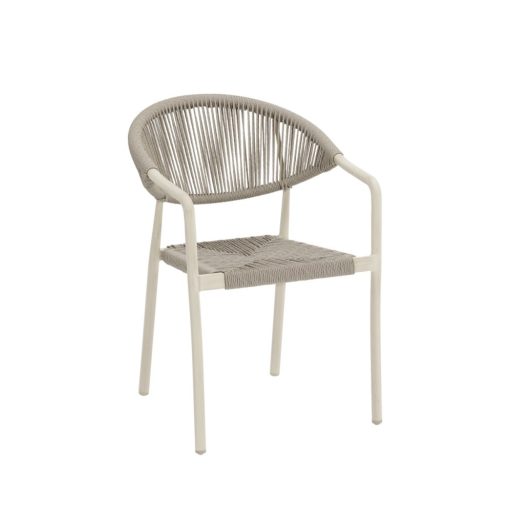 Cesare kézzel font kültéri szék - Szürke