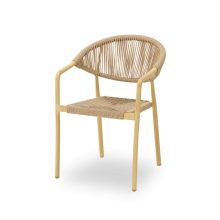 Cesare kézzel font kültéri szék - Szürke