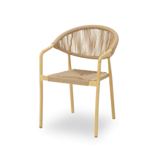 Cesare kézzel font kültéri szék - Szürke