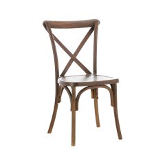 Cross Back esküvői polipropilén szék - dió