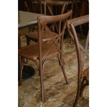 Cross Back esküvői polipropilén szék - dió