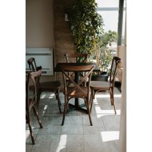 Cross Back esküvői polipropilén szék - dió