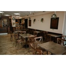 Cross Back esküvői polipropilén szék - dió