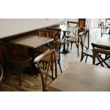 Cross Back esküvői polipropilén szék - dió