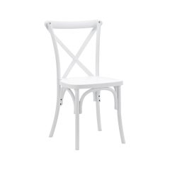 Cross Back esküvői polipropilén szék - fehér
