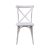 Cross Back esküvői fa szék - antikolt fehér