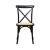 Cross Back esküvői fa szék rattannal - fekete