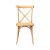 Cross Back esküvői fa szék rattannal - natúr