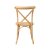 Cross Back esküvői fa szék rattannal - natúr