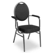 Herman Grand karfás konferenciaszék - fekete 