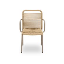 Marcello kültéri rakásolható éttermi szék bézs színben