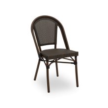 Matteo kézzel font kültéri éttermi szék sötét barna színben