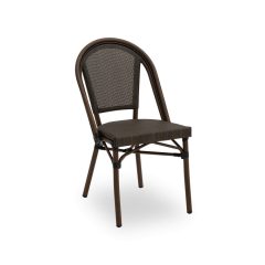   Matteo kézzel font kültéri éttermi szék sötét barna színben