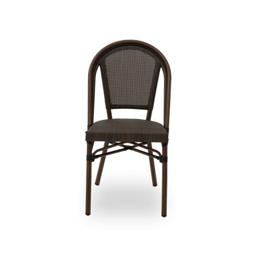 Matteo kézzel font kültéri éttermi szék sötét barna színben