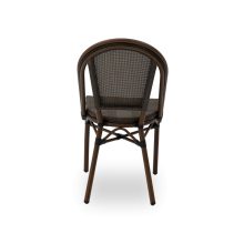 Matteo kézzel font kültéri éttermi szék sötét barna színben