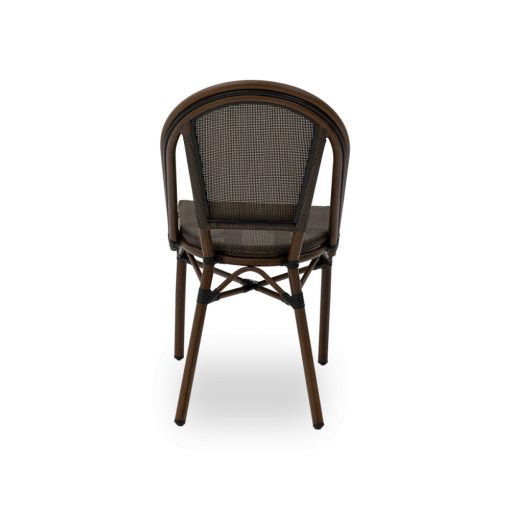 Matteo kézzel font kültéri éttermi szék sötét barna színben