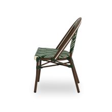 Matteo kézzel font kültéri éttermi szék sötét zöld és barna színben