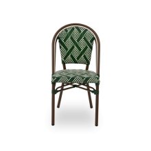 Matteo kézzel font kültéri éttermi szék sötét zöld és barna színben