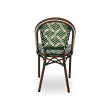 Matteo kézzel font kültéri éttermi szék sötét zöld és barna színben