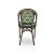  Matteo kézzel font kültéri éttermi szék sötét zöld és barna színben