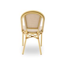 Matteo kézzel font kültéri éttermi szék bézs-fehér színben