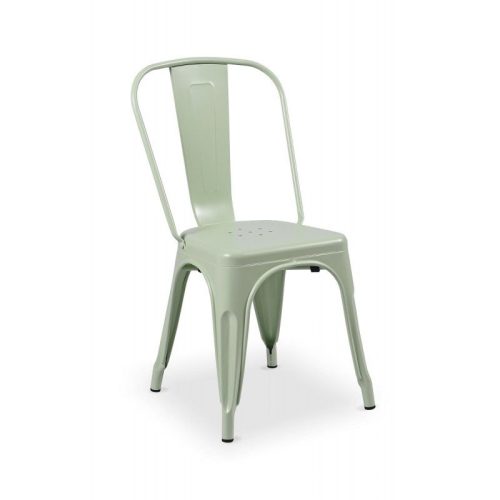 M - Paris modern fémvázas rakásolható éttermi szék zöld színben