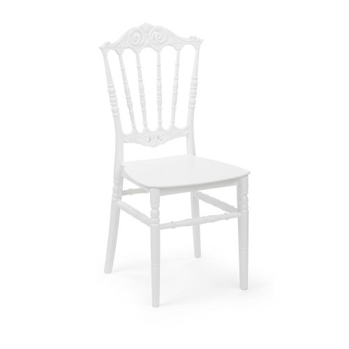 M - Princess esküvői szék - fehér színben